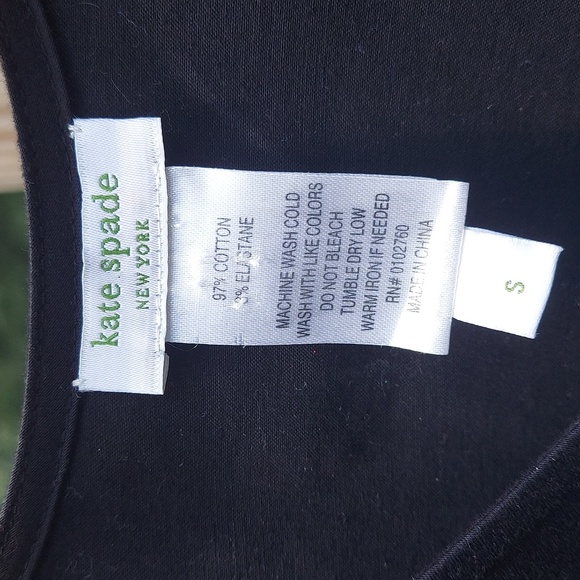 Kate Spade New York Swing Black Ruffle Bow Sleeveless Top Sz S - Picture 3 of 8